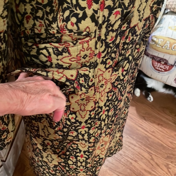 Free People Tapestry Long Coat, Multi, Size 6 - Picture 4 of 13